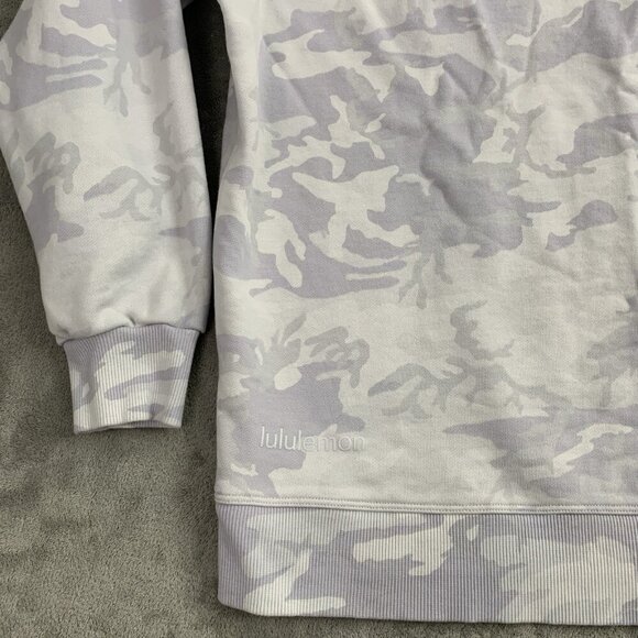 Lululemon Sweatshirt Women 2 Perfectly Oversized Crew Camo Alpine White Sweater - Picture 8 of 8